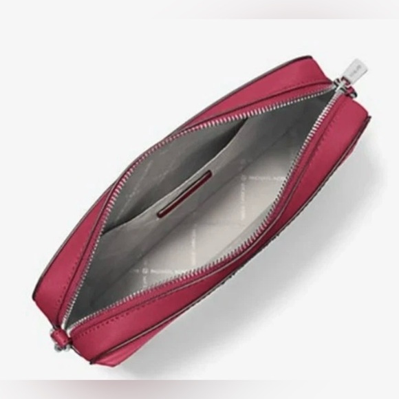 Michael Kors Jet Set Item Large Crossbody Dark Raspberry New With Tags $398 New - Picture 2 of 13